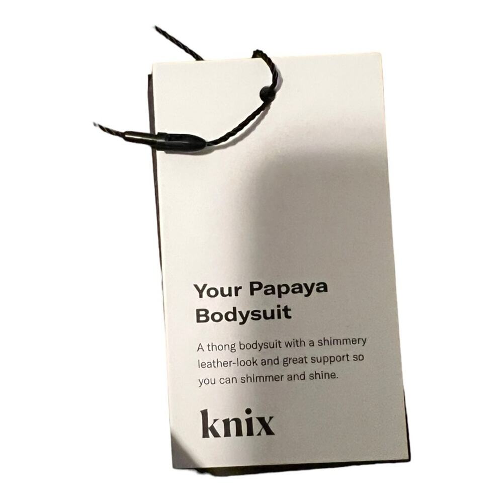 KNIX The Papaya Bodysuit Black Women’s Thong Large + - Picture 10 of 12